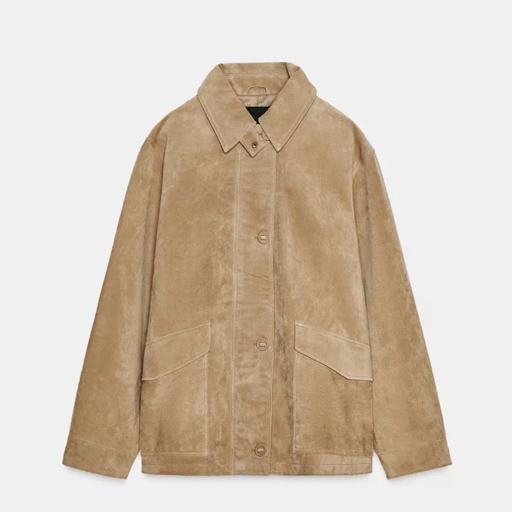 Zara NWT 100% suede leather jacket 4341/701 - Picture 2 of 15